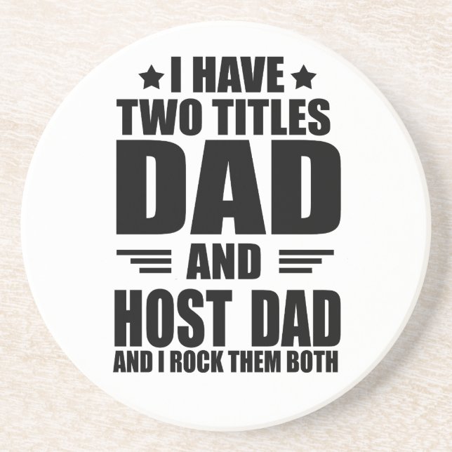 Happy best fathers day gift ideas good host dad coaster (Front)