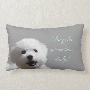 Happy Bichon Snuggle Lumbar Pillow