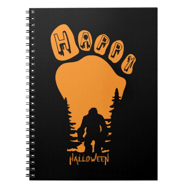 Happy Big Foot Halloween Notebook (Front)