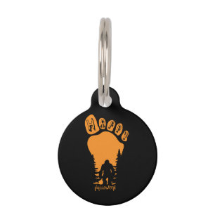 Happy Big Foot Halloween Pet Tag
