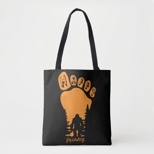 Happy Big Foot Halloween Tote Bag (Front)