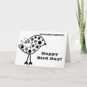 Happy Bird Day, big daughter, bird greeting Card