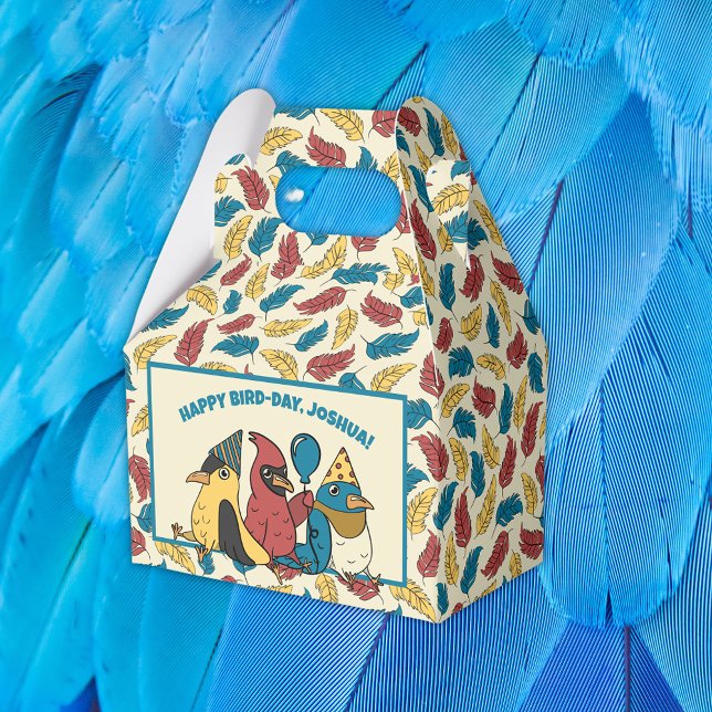 Happy Bird Day Cartoon Birds Themed Birthday Favour Box (Creator Uploaded)