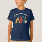 Happy Bird Day Cartoon Birds Themed Birthday T-Shirt (Front)