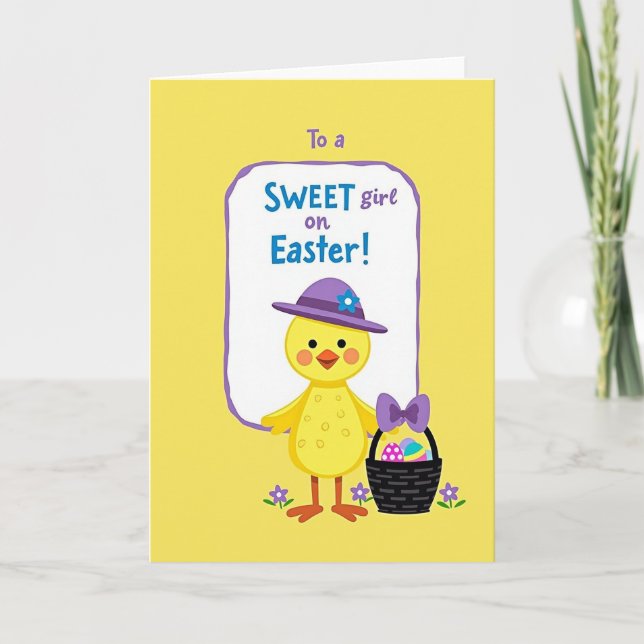 Happy Bird Pattern Easter Card (Front)