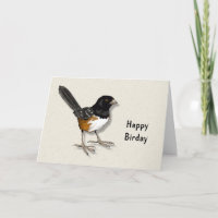 Happy Birday: Pun, Bird Illustration: Birthday
