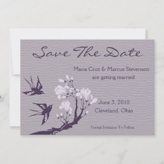 Happy Birds Save The Date (Orchid)