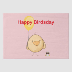 Happy Birdsday Bird Chick Themed Birthday  Tissue Paper
