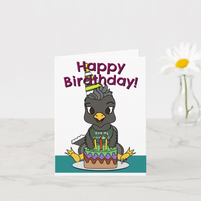 Happy Birdthday Greeting Card (Small Plant)