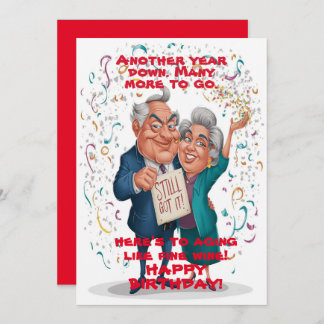 happy birth day funny 60th  invitation