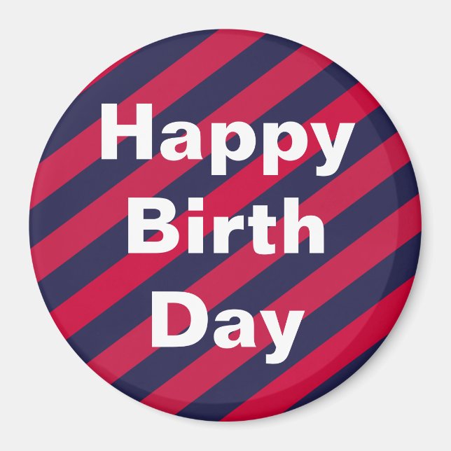 Happy Birth Day Special Circle Magnet (Front)