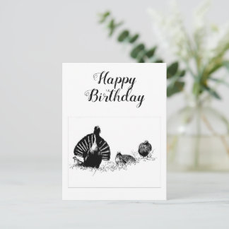 Happy Birthaday capercaillies Hunters Postcard