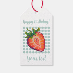 Happy Birthdag Strawberry Gift Tags