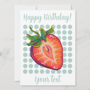 Happy Birthdag Strawberry Holiday Card