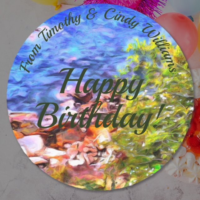 Happy Birthday 0819 Classic Round Sticker (Creator Uploaded)