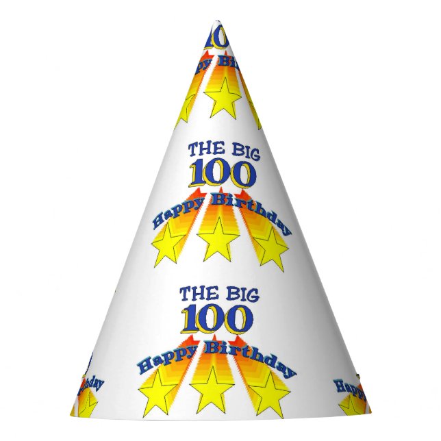 Happy Birthday 100 Party Hat (Front)
