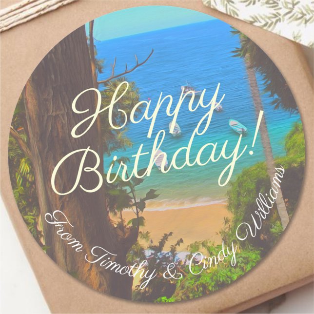 Happy Birthday 1017 Classic Round Sticker (Creator Uploaded)