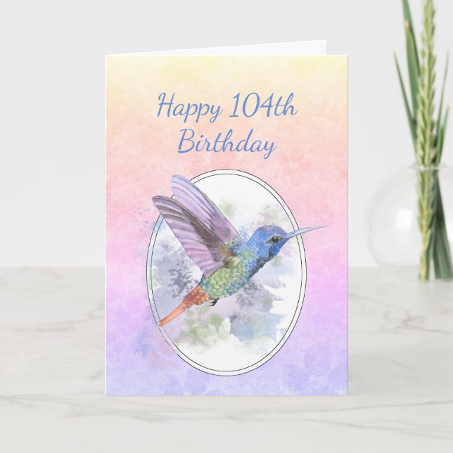 Happy Birthday 104th Hummingbird Bird Program (Front)