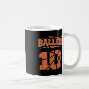 Happy Birthday 10th 10 Year Old Basketball Boys Te Coffee Mug