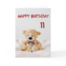 Happy Birthday 11th Teddy Bear Theme