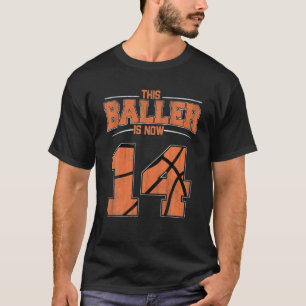 Happy Birthday 14 Year Old Basketball Boys Fournth T-Shirt