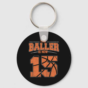 Happy Birthday 15 Year Old Bysketbyll Boys Fifteen Key Ring