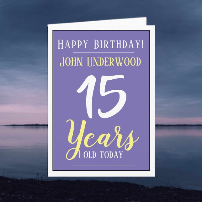 Happy Birthday 15 Years Old Card (Creator Uploaded)