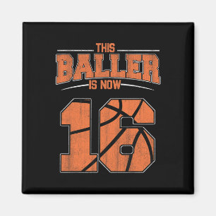 Happy Birthday 16 Year Old Bysketbyll Boys Sixteen Magnet