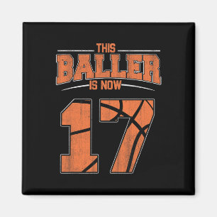 Happy Birthday 17 Year Old Bysketbyll Boys Sevente Magnet
