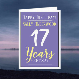 Happy Birthday 17 Years Old Card