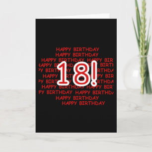 Happy Birthday 18 Card