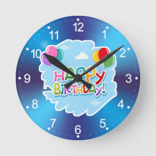 Happy Birthday!-23769 Round Clock