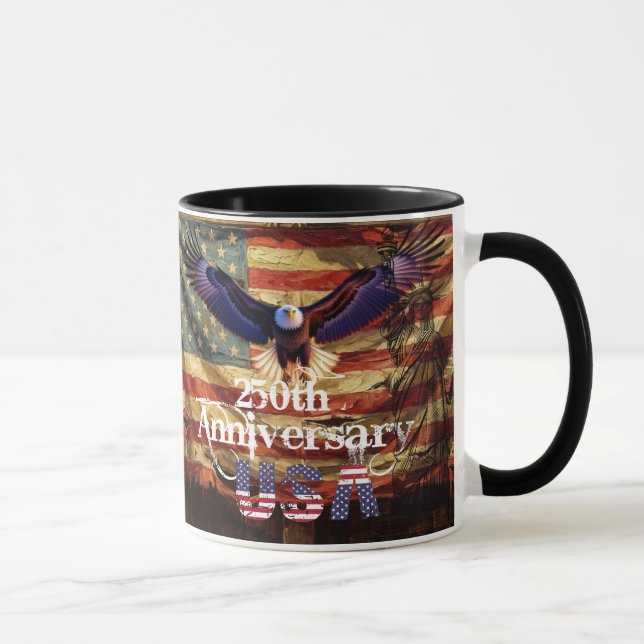 Happy Birthday  250 Years Strong America Mug (Right)