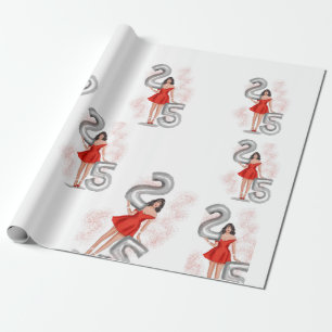 Happy birthday 25  wrapping paper