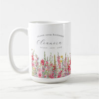 Happy Birthday 25th August Birth Flower Custom