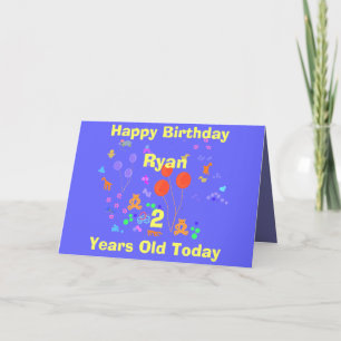 Happy Birthday 2 year old Card