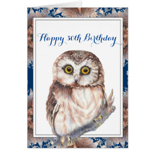 Happy Birthday 30th Fun Little Owl Bird