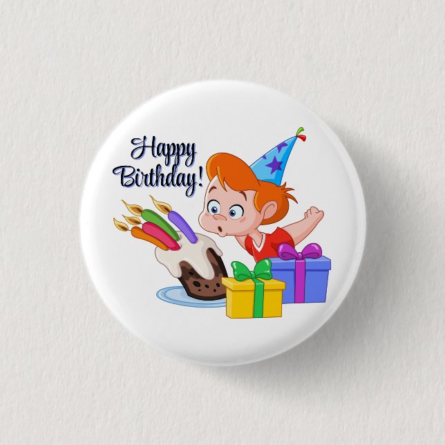 Happy Birthday  3 Cm Round Badge (Front)