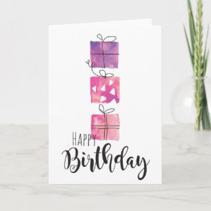 Happy Birthday 3 Gift Boxes - Personalise Card
