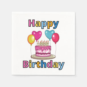 Happy Birthday 3 Ply Napkins