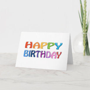 HAPPY BIRTHDAY 3D-like Colourful Greeting Card