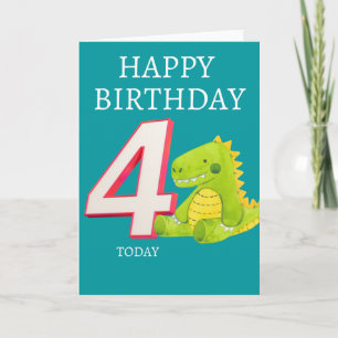 Happy Birthday - 4 Today Card