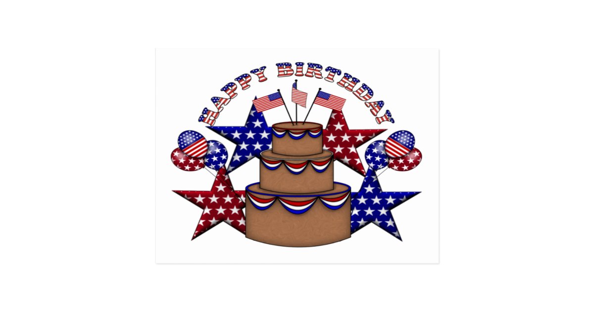 Happy Birthday 4th of July Postcard | Zazzle