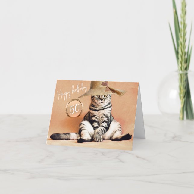 Happy Birthday 50 And Fabulous Birthday Card (Front)