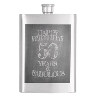 Happy Birthday - 50 Years & Fabulous Hip Flask