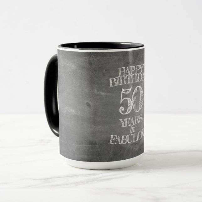 Happy Birthday - 50 Years & Fabulous Mug (Front Left)