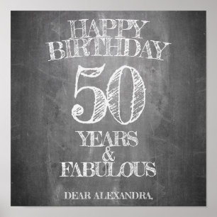 Happy Birthday - 50 Years & Fabulous Poster