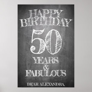 Happy Birthday - 50 Years & Fabulous Poster