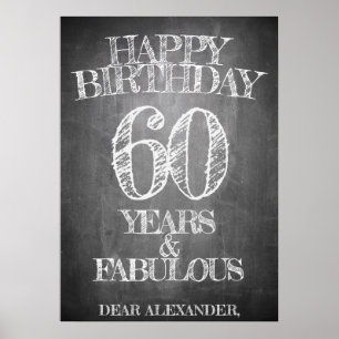 Happy Birthday - 60 Years & Fabulous Poster