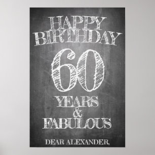 Happy Birthday - 60 Years & Fabulous Poster